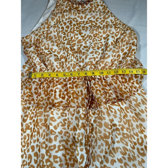 Sam Edelman Women's Animal Print Cheetah Halter Hankerchief Dress Size 6 - Picture 10 of 11